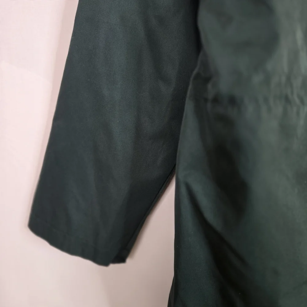 TIME and TRUE Women's Size XL Green Hooded Rain/Trench Jacket - Picture 10 of 13